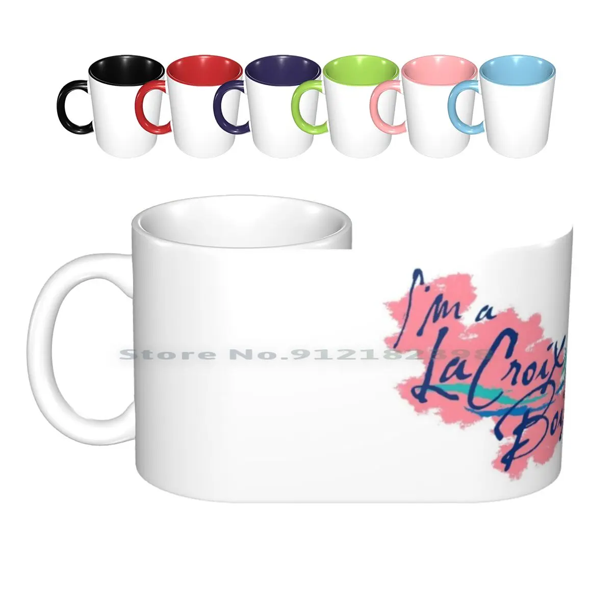 

Керамические кружки La крейсера бокс, кофейные чашки, Кружка для молока и чая, кружка с блестящей водой, эстетическая кружка бои в стиле 90-х, к...