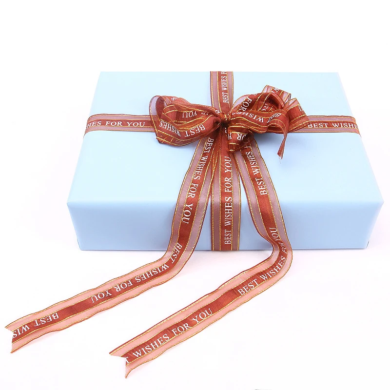 

25MM 45M Printed Polyester Ribbon for Wedding Christmas Party Decorations DIY Bow Craft Ribbons Card Gifts Wrapping m