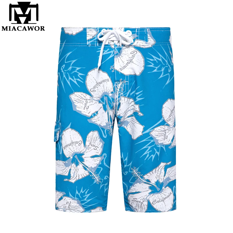 MIACAWOR/Новинка 2020 года летние мужские шорты быстросохнущие Гавайские пляжные с