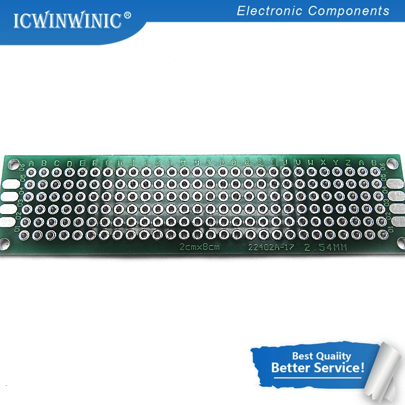 5 шт. 2x8 см 2*8 двойная сторона Прототип PCB diy Универсальный печатные платы в