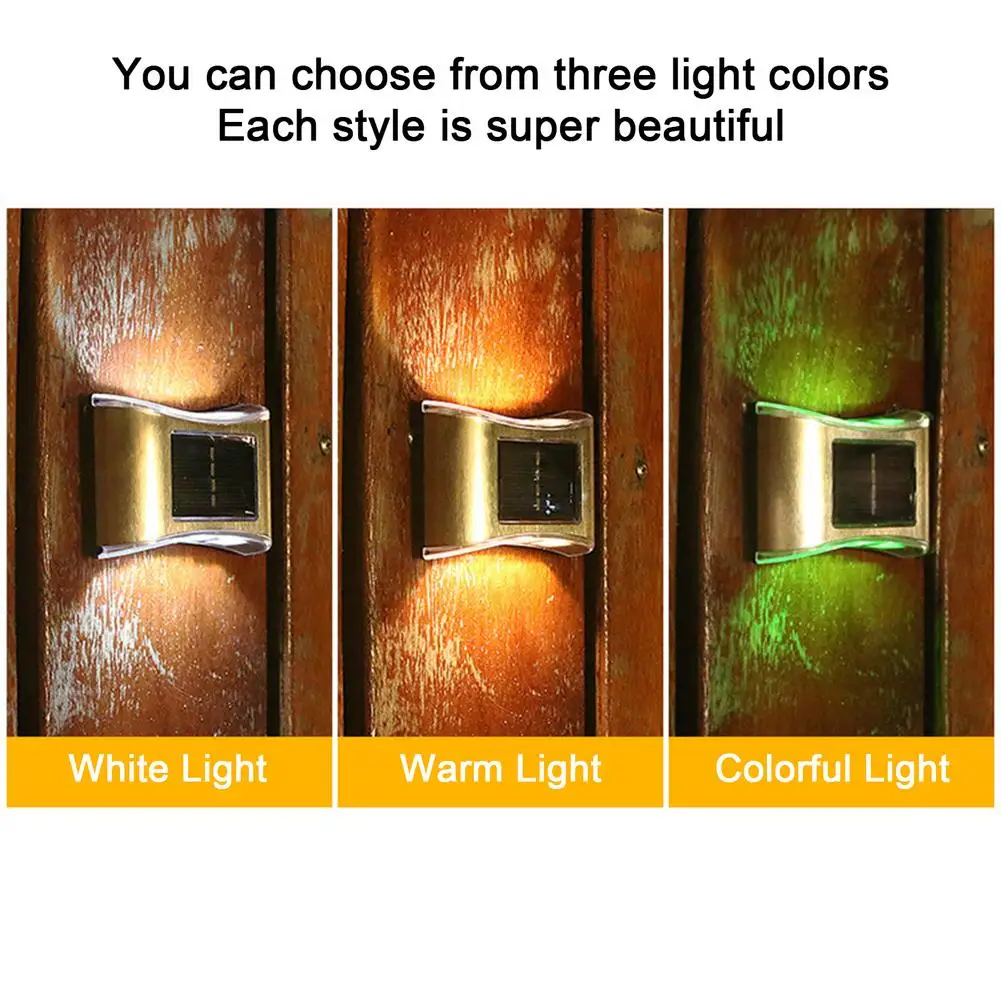 

Solar Deck Lights Outdoor 4 Pack Decorative Wireless White/Warm/Color Glow Solar Powered Light IP65 Waterproof Solar LED Light