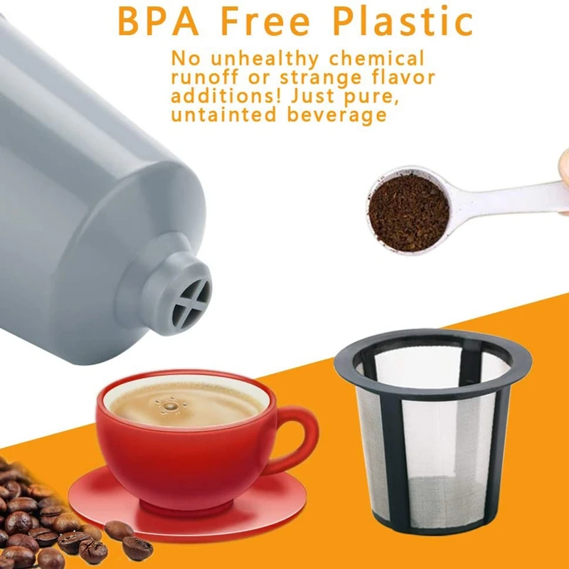 

3 Reusable K Cups for Keurig 1.0 Brewers,Easy to Use Refillable Single Cup Coffee Filters, Stainless Steel Mesh Filter