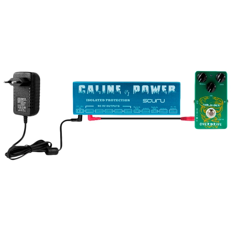 

Caline P1 Isolated Power Supply 18V 2A 36W Guitar Effects Pedal 8 Isolated Outputs Power Supply P1 Blue Color Guitar Accessories