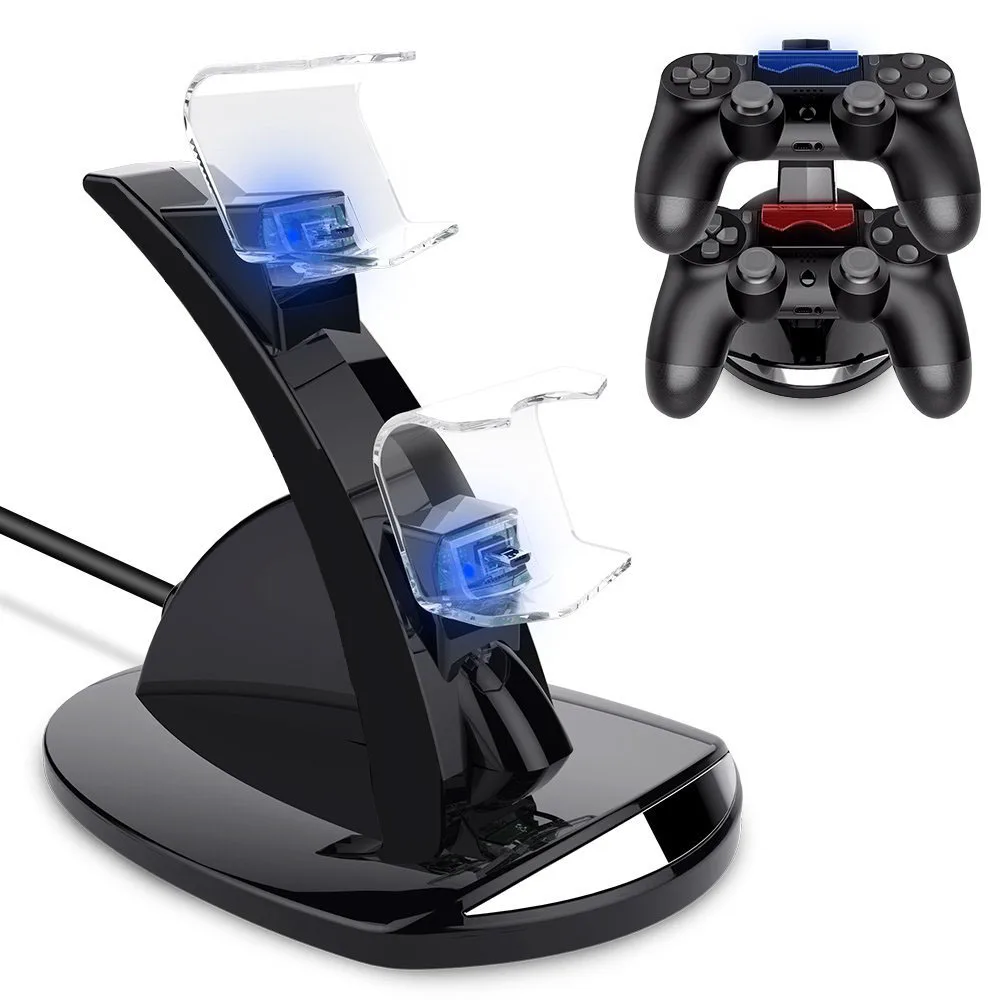 

USB Dual Controller Charger For Sony PS4 Gamepad Fast Charging Dock For Playstation 4 Double Joystick Charging For juegos de PS4