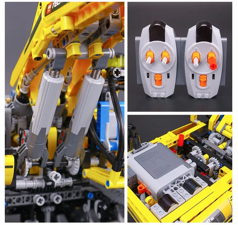 20007 Technic моторизованный экскаватор строительные блоки электродвигатели силовые функции кирпичи игрушки подарок Technic 8043