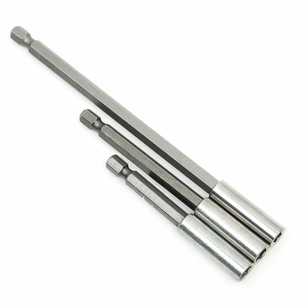 

Set Screwdriver Bit Holder 3 In 1 Holder 75/100/150mm Steel 3Pcs Hex Bit