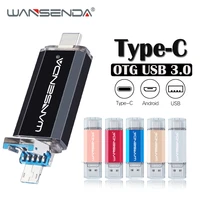 wansenda usb flash drive 3 in 1 usb 3 0 type c micro usb otg pen drive 32gb 64gb 128gb 256gb 512gb memory stick pendrive