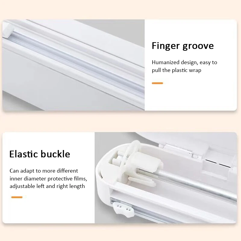 

1pc Food Cling Wrap Foil Dispenser Cutter Kitchen Plastic Preservative Film Tool Sharp Cutter Storage Holder Kitchen Tool Gadget