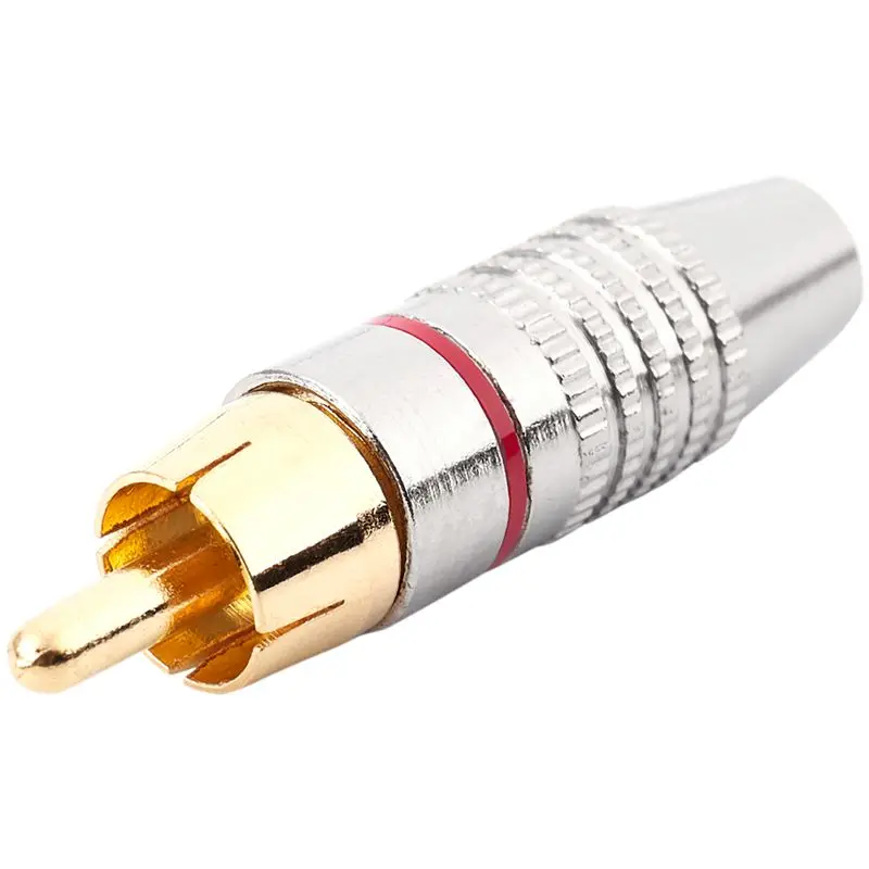 RCA штекер Адаптер аудио Phono позолоченный припой разъем Hi End - 6-Pack серебро |