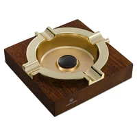 gilded slot ashtray merbau wood cigar ashtray large diameter cigar cigarette tobacco ashtray holder decorative for home office