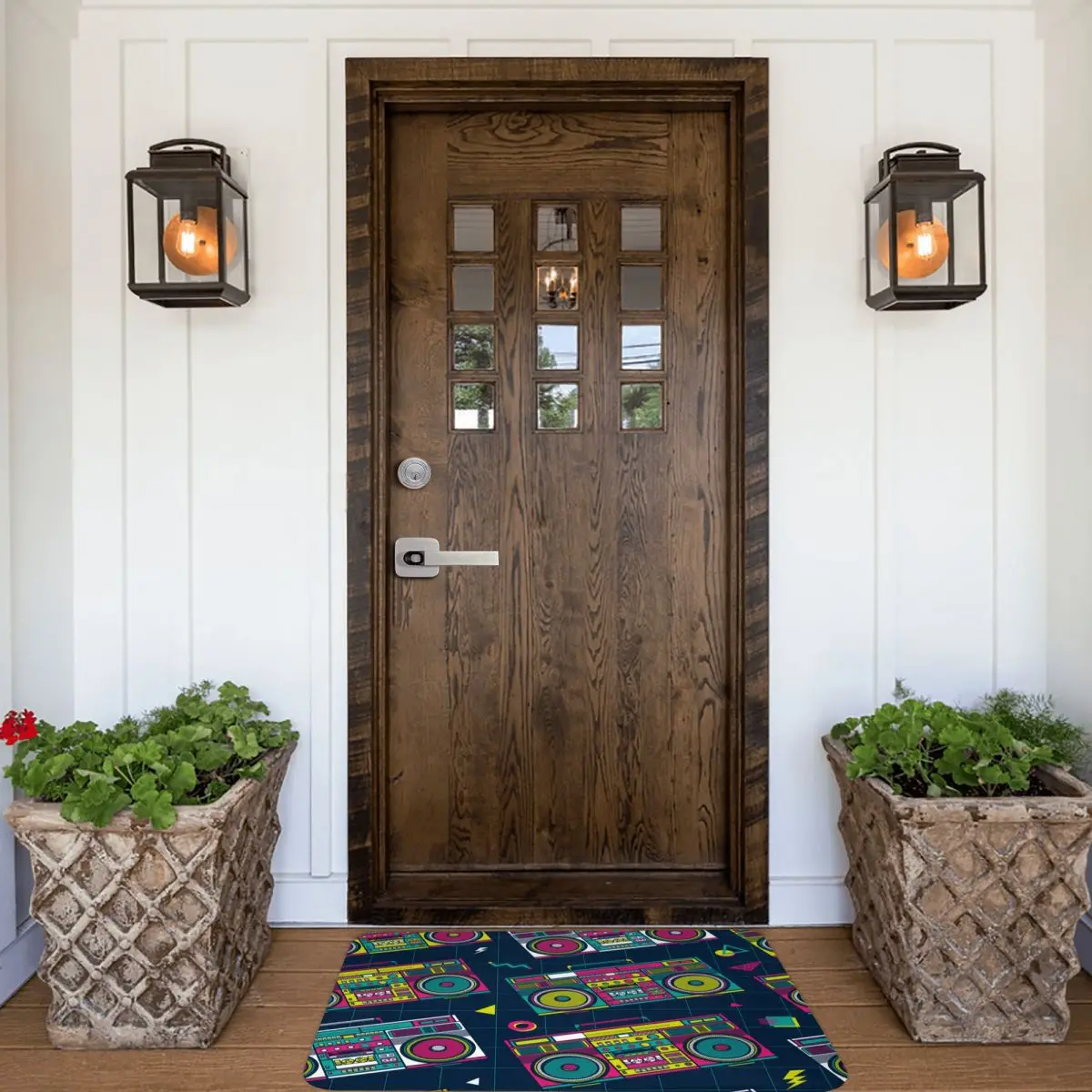 Нескользящий напольный коврик в стиле ретро популярный 80-х бокс-радио для