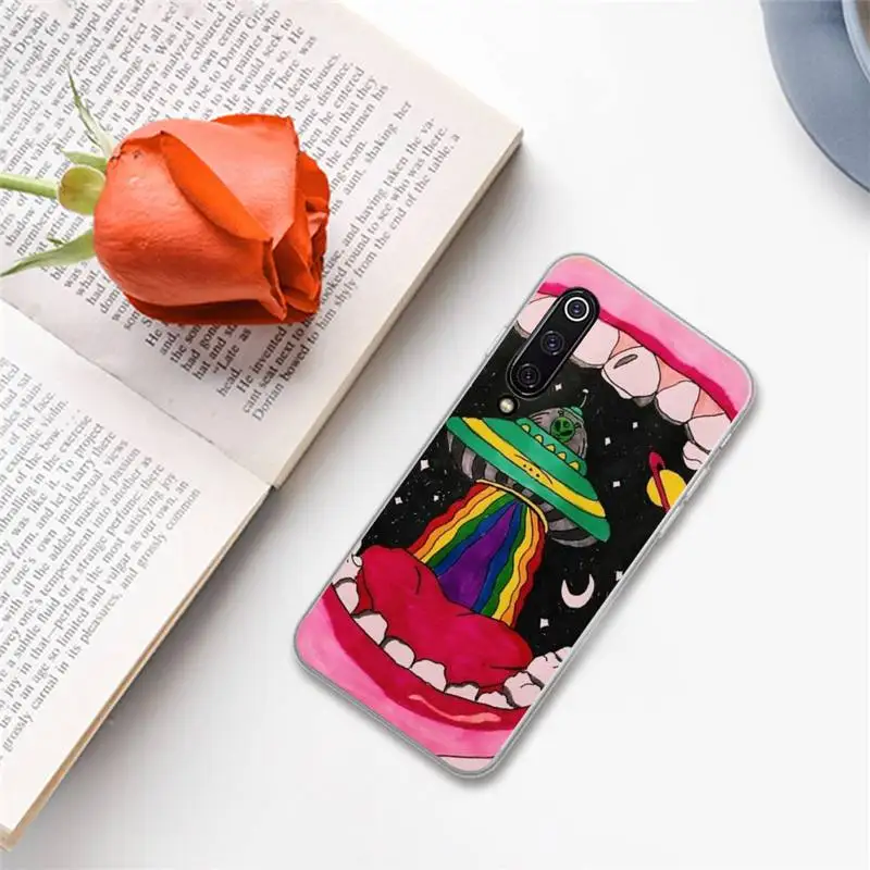 

Alien cartoon fashion painting Phone Case For Xiaomi Redmi note 7 8 9 A t k30 max3 9 s 10 pro lite