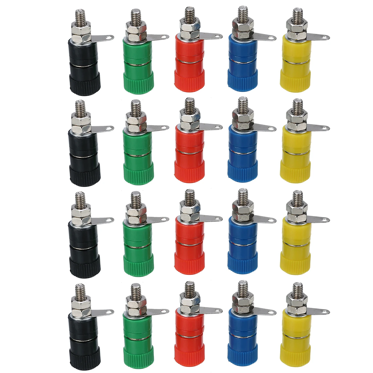 

20 шт., 5 цветов, разъем типа «банан», 4 мм