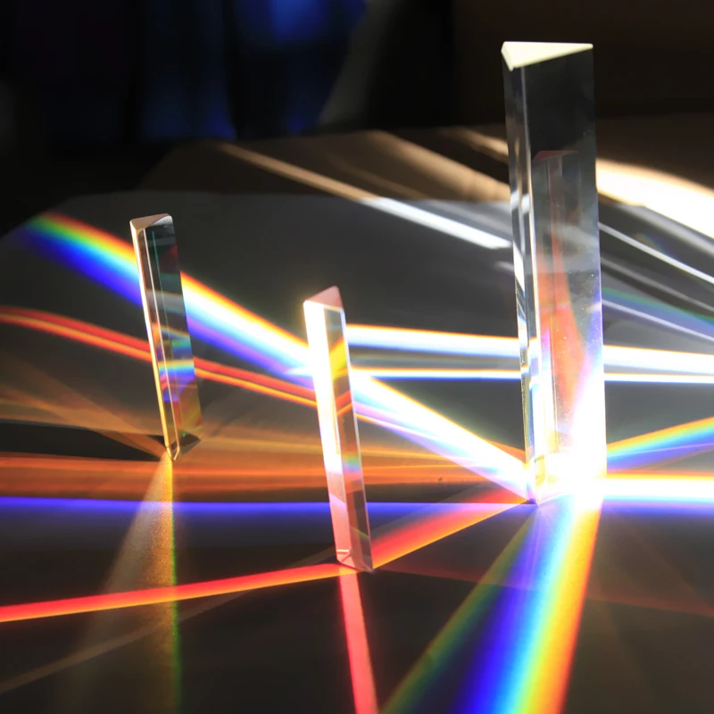 

Crystal 6 inch Optical Glass Triangular Prism Spectrum Physics Photo 150mm