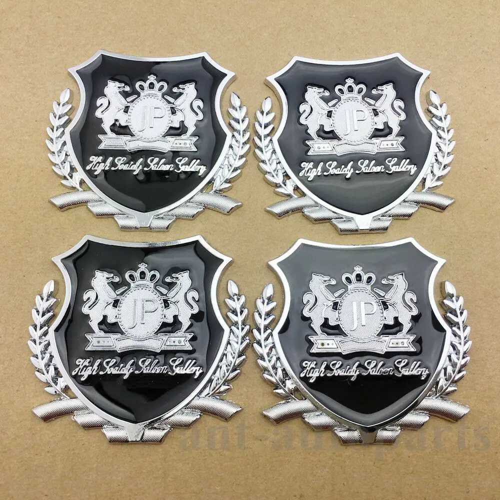 

4pcs Metal JP Junction Produce VIP Emblem Car Trunk Window Decal Sticker Bagde