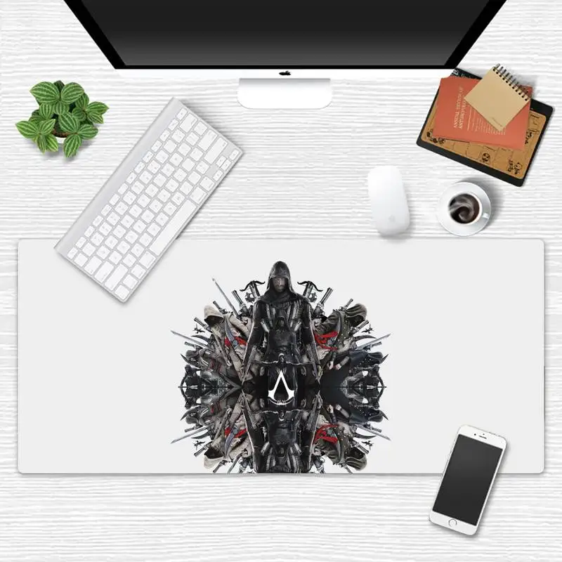 

Assassin's Creed Crest Rubber PC Computer Gaming mousepad Game Office Work Mouse Mat pad X XL Non-slip Laptop Cushion mouse pad