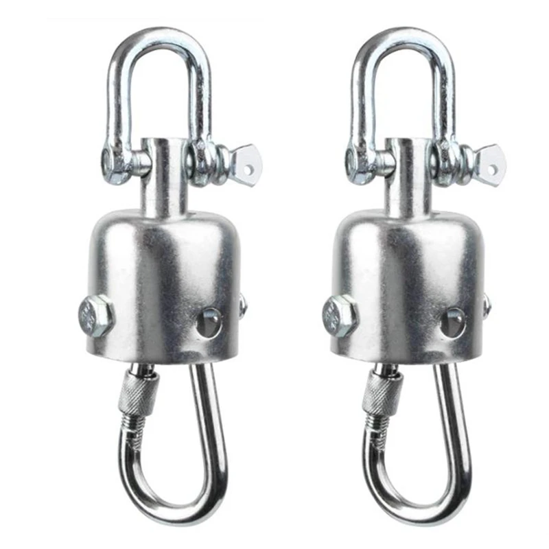 

New-2 Pcs 360 Degree Rotatable Ceiling Hook Heavy Duty Hook Metal Hanging Chair Punching Bag Swing Swivel Hook Hanger