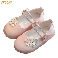 vfochi soft girls leather shoes for kids floral flats girls wedding shoes children princesss shoes teenager girls dancing shoes