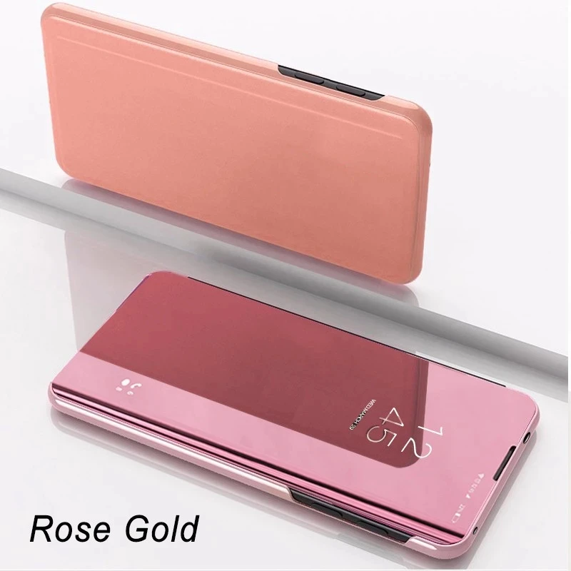 

For Sony Xperia 5 II Smart Wake Up Case For Sony Xperia 10 II Fashion Electroplate Mirror Flip Phone Cover