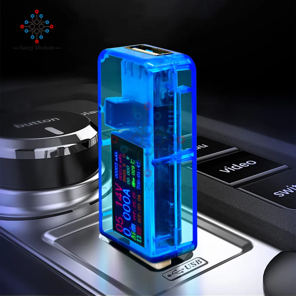 Diymore QC3.0 0,9" ips HD USB тестер напряжение тока Емкость энергии эквивалентное сопротивление тестер температуры монитор