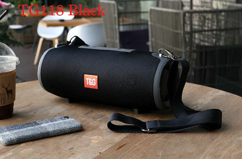 black118 40 Вт Bluetooth Колонка Портативная колонка динамик музыкальный плеер s Колонка Бумбокс с fm-радио Aux TF сабвуфер pk TG125 - Цвет: black118