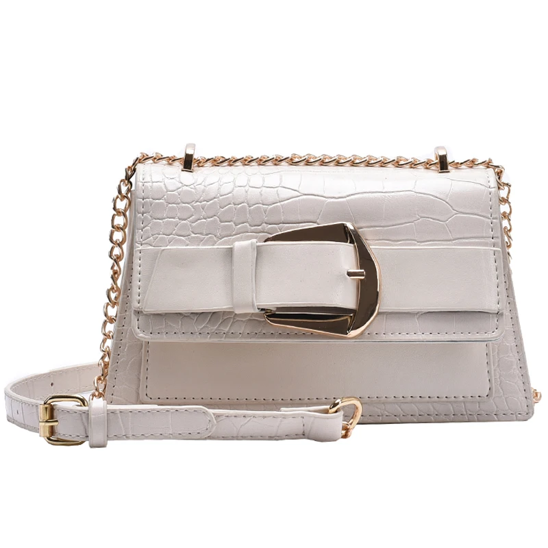 

Crocodile pattern Flap Crossbody bag 2020 Fashion New Quality PU Leather Women's Designer Handbag Chain Shoulder Messenger Bag