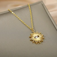 the eye of evil necklace for women zircon crystal eyes choker necklaces goth chain vintage jewelry colar feminino