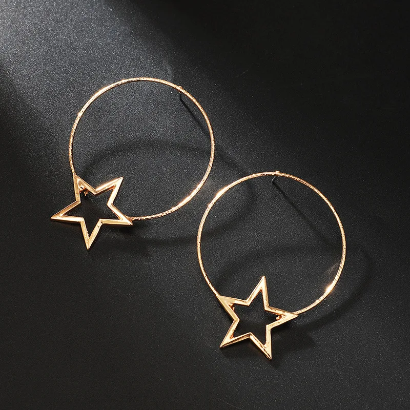 1 пара новая мода золотые серьги в форме Луны простые этнические ювелирные