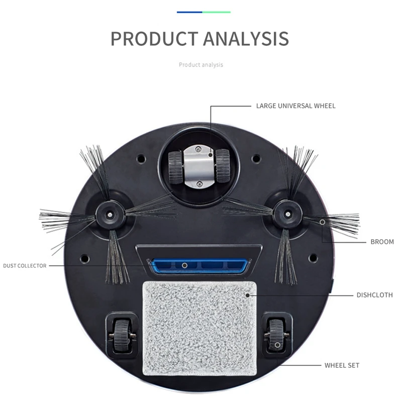 

HOT-ES250 Robot Vacuum Cleaner Rechargeable Automatic Smart Sweeper Robot 2400Pa Floor Cleaning Vacuum Cleaner