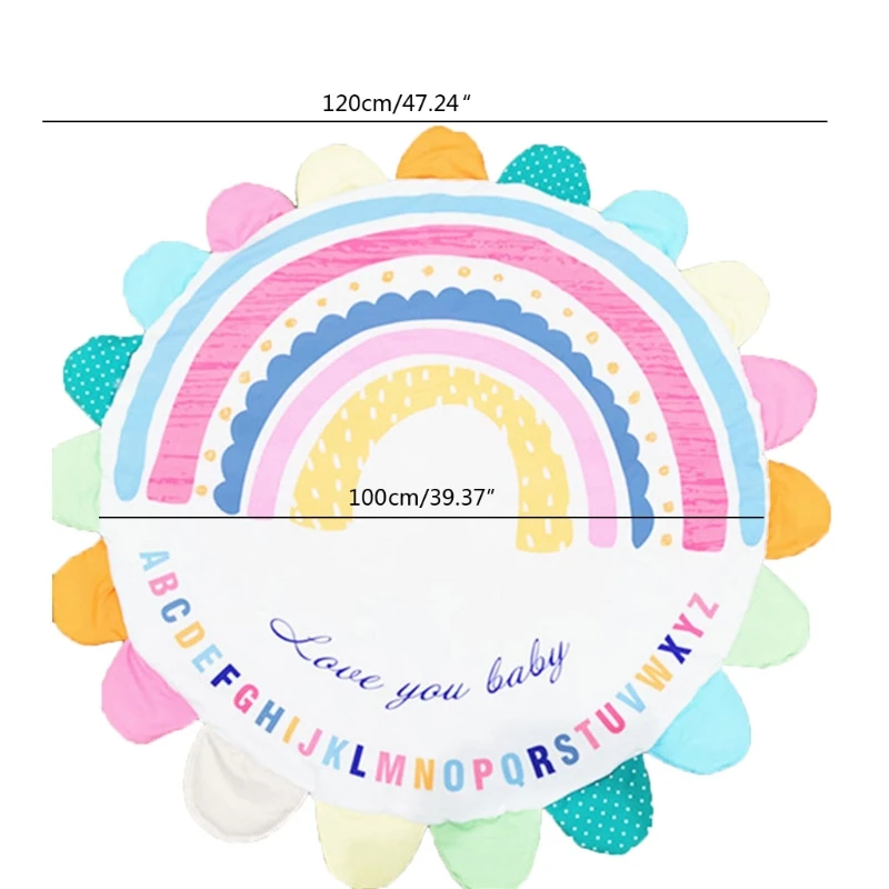

1pc Sunflower Play Mat Toy Crawling Learning Area Cotton Rug Developmental Rug Colorful Carpet for Baby Sensory Kid Rugs