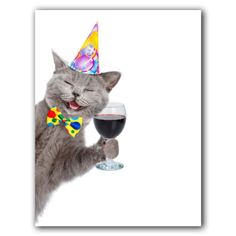 

Lovely Animals Cat Dog Coffee Ice Cream Wall Art Canvas Painting Nordic Posters And Prints Wall Pictures For Living Room Decor