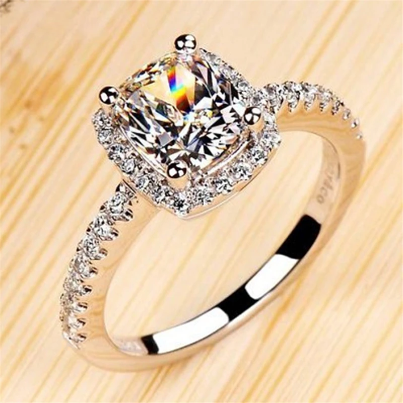 

925 Sterling Silver FL Diamond Ring for Women 2 Carats Claw Diamond Gemstone Bizuteria Engagement Solid S925 Jewelry Rings