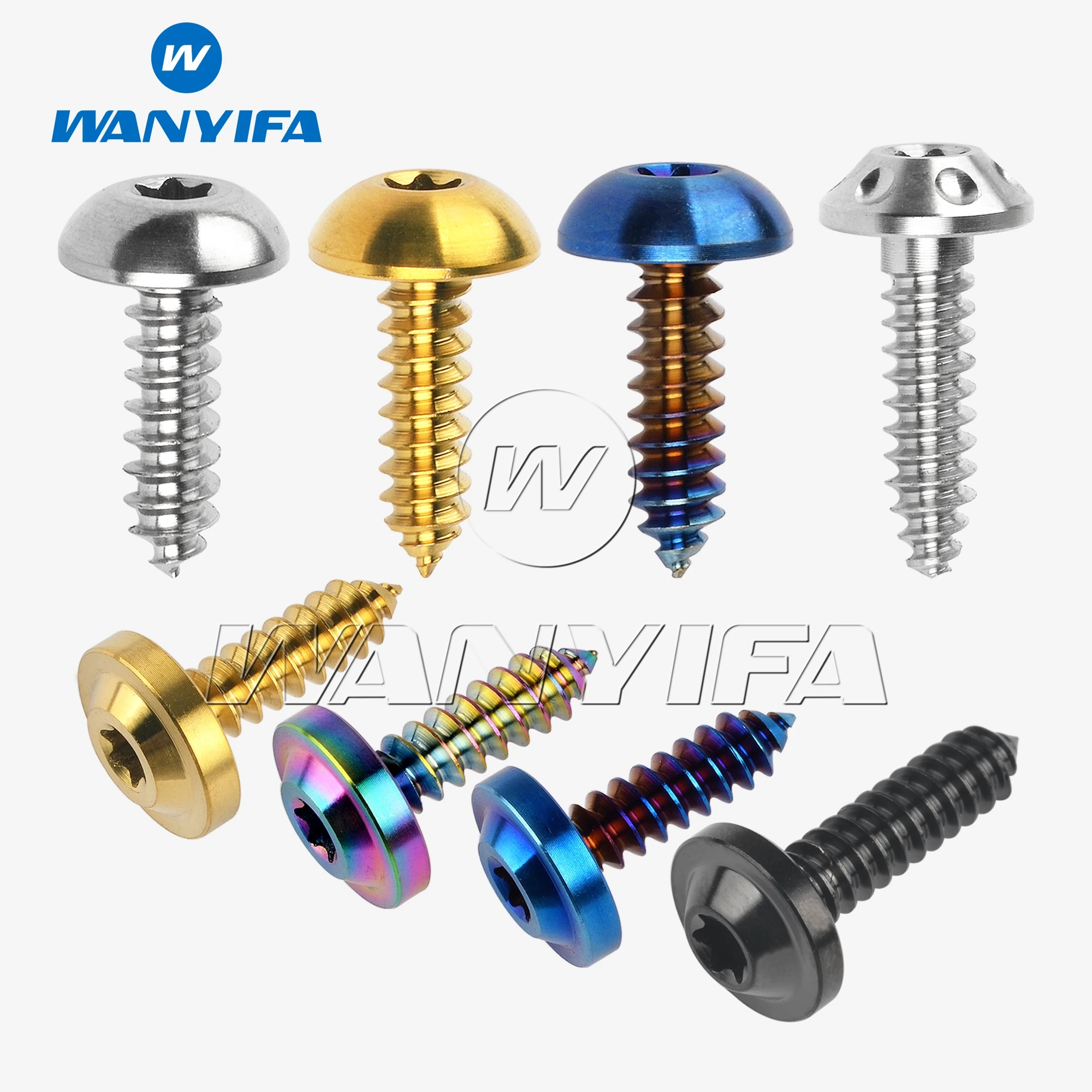 Титановый болт «Wanyifa» M4x15 20 мм M5x15 17 20 мм M6x15 мм самонарезные винты Torx Фланцевая головка для велосипеда мотоцикла автомобиля