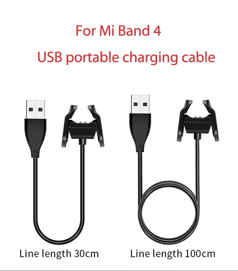 Для Xiaomi mi Band 4 usb зарядный кабель запасной переходник для зарядного устройства кабельный зажим mi Band 4 3 2 Аксессуары