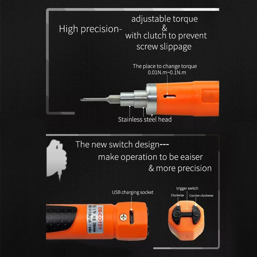 Набор прецизионных миниатюрных отверток аккумуляторная электрическая отвертка
