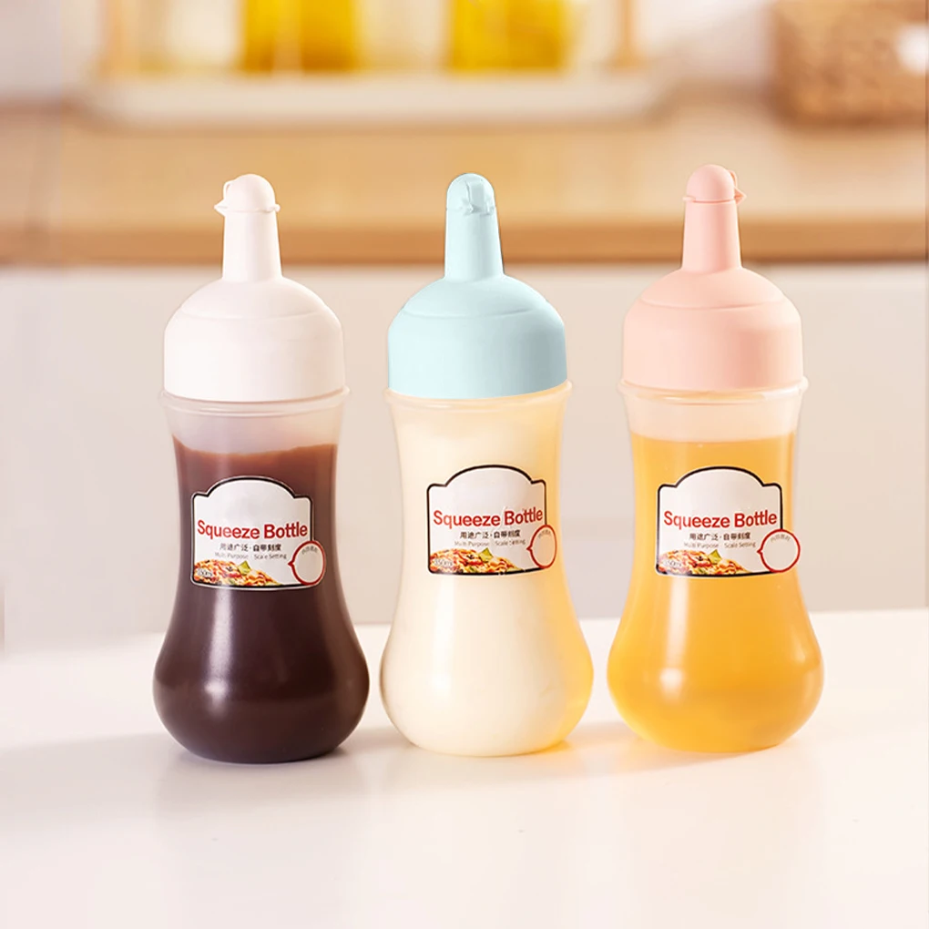 

Sauce Bottle 350ML Condiment Squeeze Bottles ,For Honey Ketchup Mustard Mayo Hot Sauces Bottles Kitchen Gadget Salad Bottle