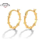 Минималистичные серьги-гвоздики CANNER из стерлингового серебра 925 пробы, женские круглые серьги-пирсинг, подарки