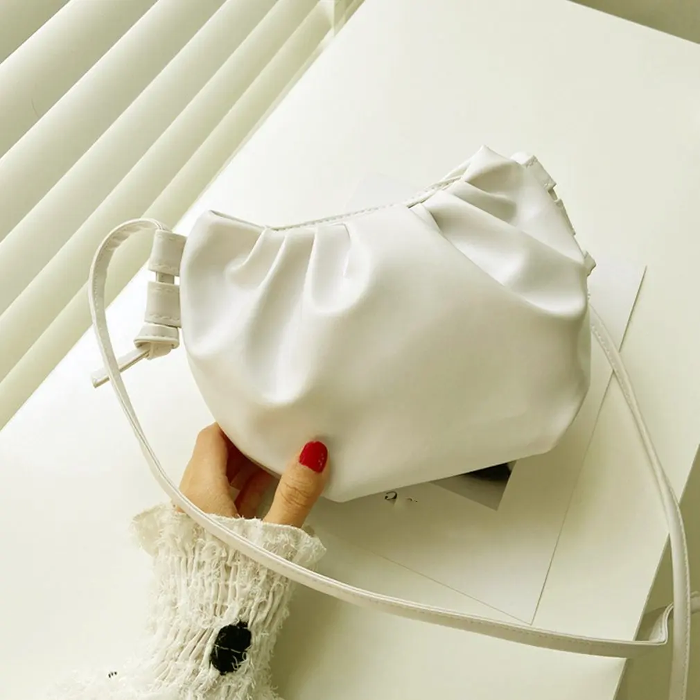 

Candy Color Shoulder Messenger Dumpling Bag Solid Color Shoulder Coin Phone Bag Female Small Ladies Handbag