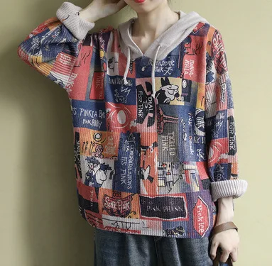 Женский свитер осенне-зимние свободные пуловеры больших размеров новинка 2019