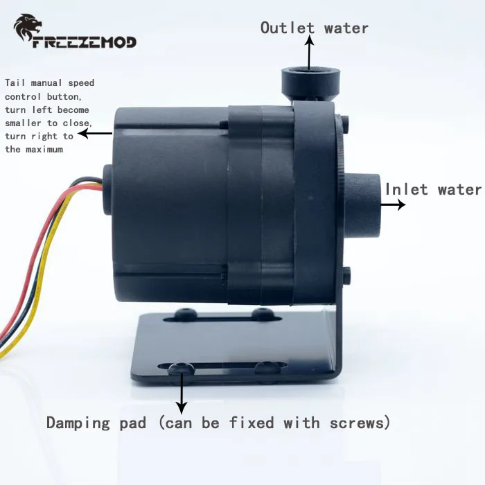 FREEZEMOD промышленный водяное охлаждение с большим потоком Бесщеточный Водяной насос с регулировкой скорости запорная головка 6 м. PU-SC1000