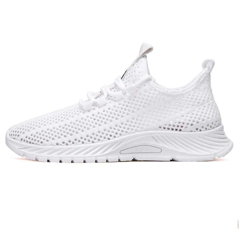 2021 Hot Sell Classic Men's Running Shoes Summer Breathable Mesh Casual Men's Mesh Shoes White Slip-on Cushioning Men Sneakers