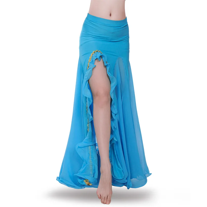 Элегантный живота Юбка для танцев женщин танцы юбка Танцевальный костюм костюмы