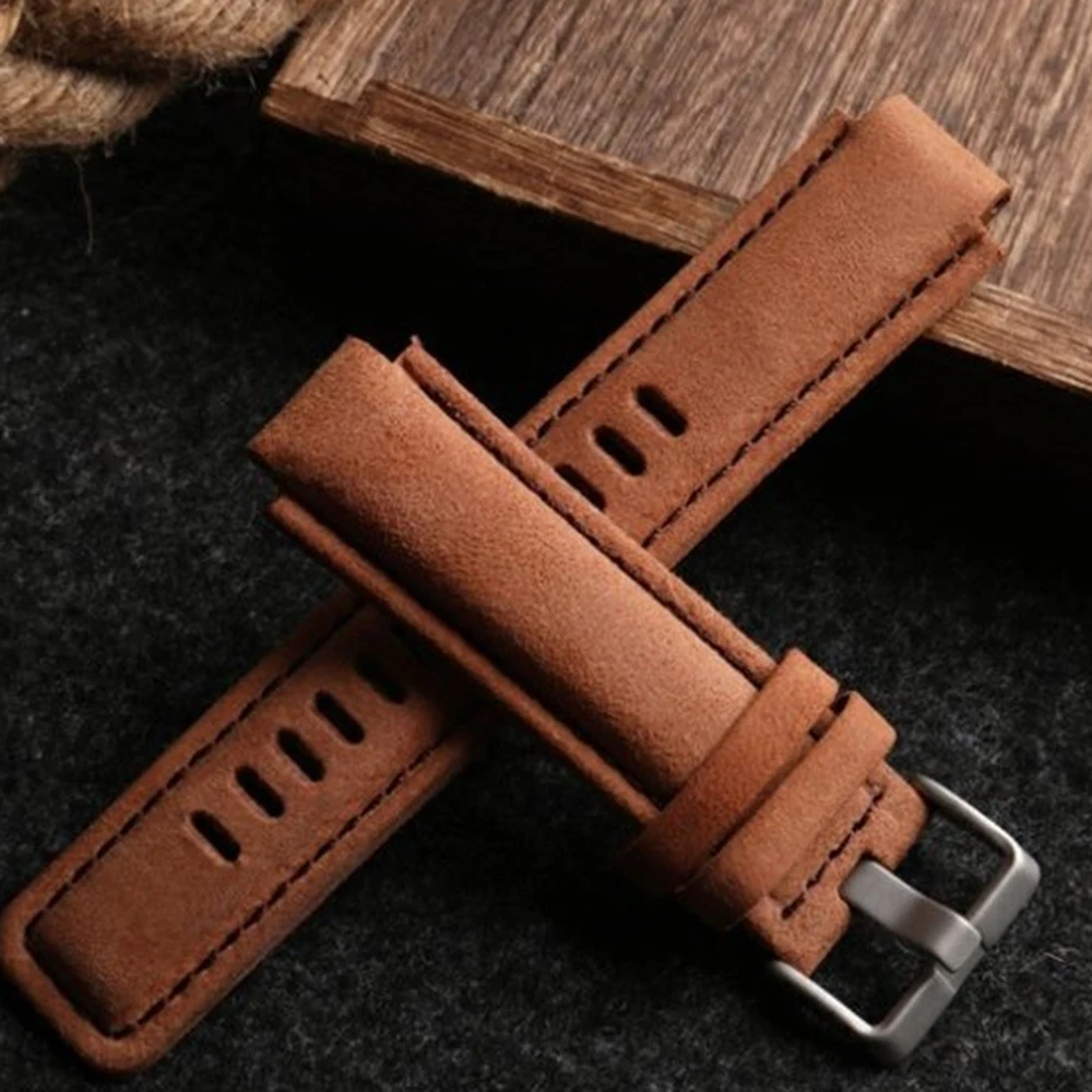 

High quality Watchband Genuine Leather Watch band Watch Strap Replacement for Timex T45601 T2N721 E-tide Compass Watches 24-16mm