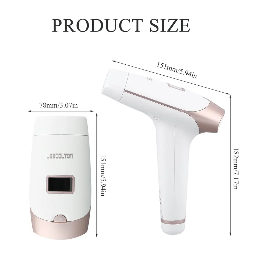 

LESCOLTON T009i Safe Use Razor Face & Body Hair Removal Painless IPL Home Pulsed Light for Men&Women with LCD Display Gift