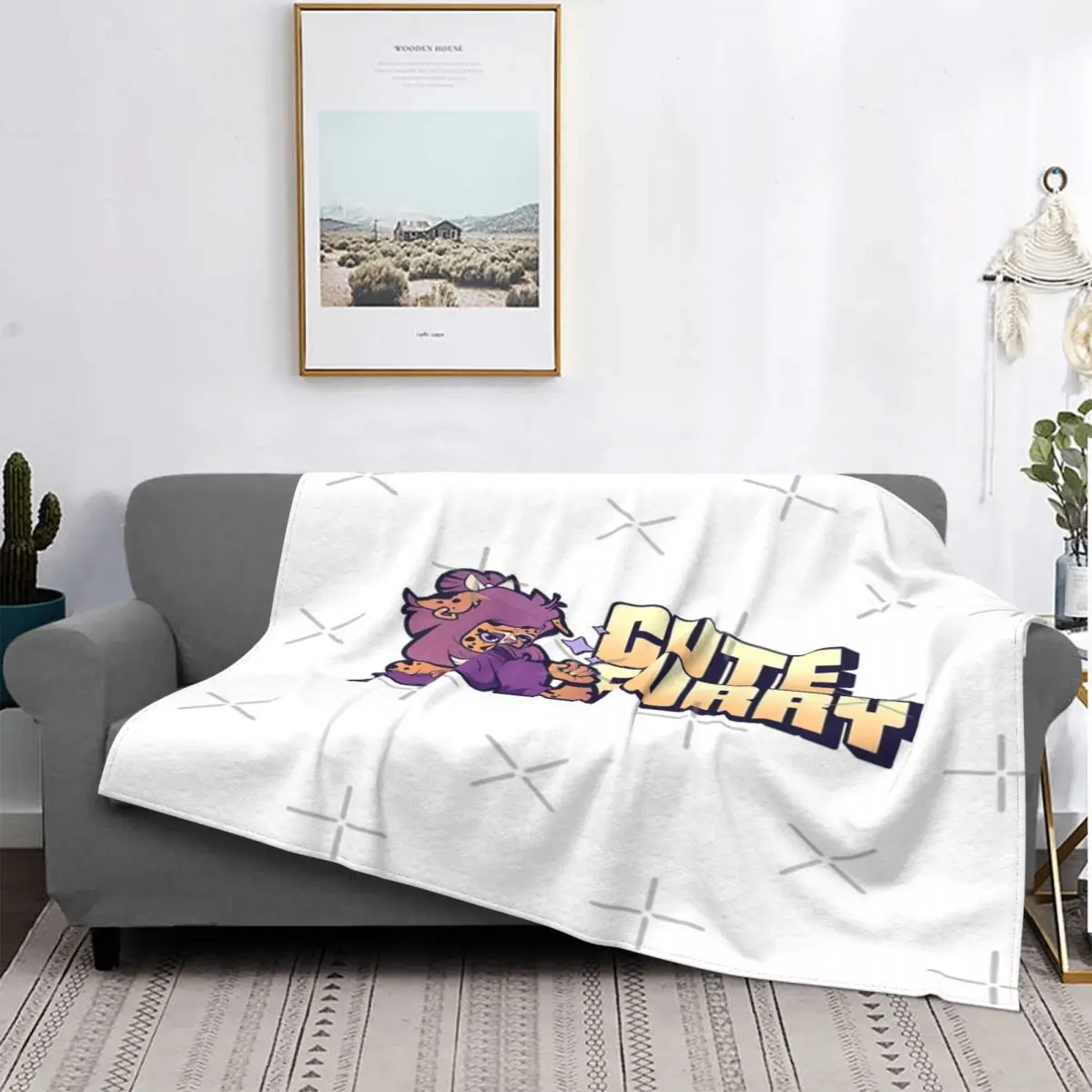 

Manta a cuadros para cama, colcha Pretty de Anime, toalla Kawaii para playa, 1 manta