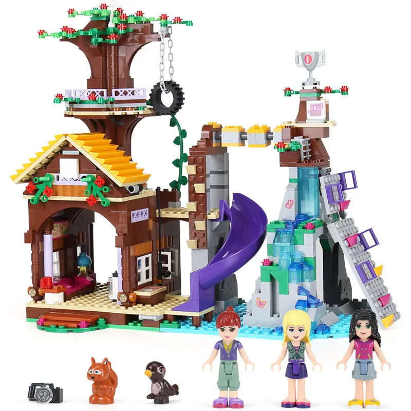 New Friend Girls Series 01047 Adventure Camp Tree House Good Set Model Building Blocks Brick As Gifts compatible 41122 | Игрушки и хобби