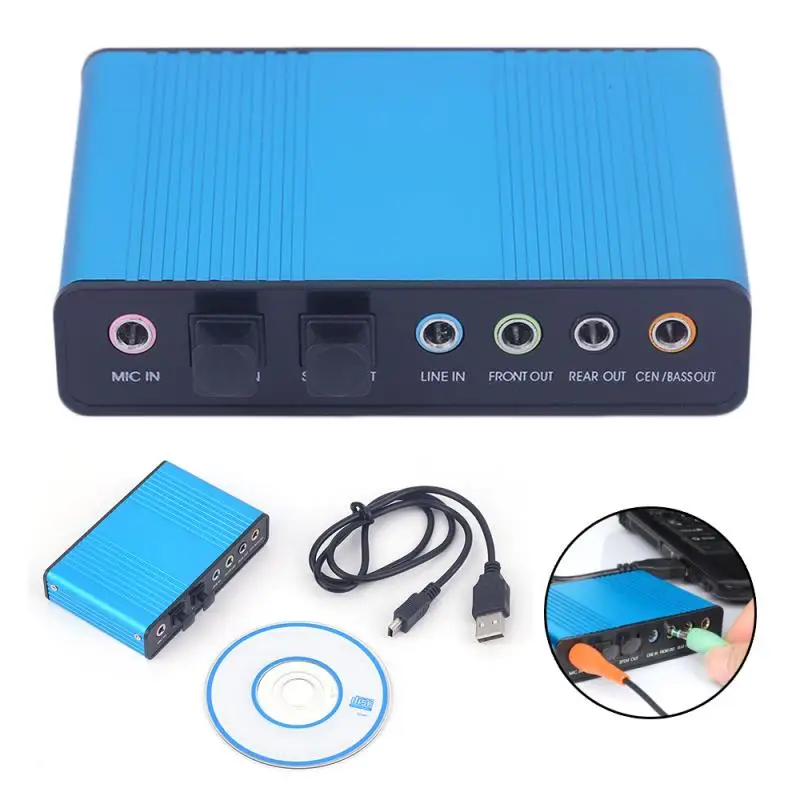 

Optical Audio USB External Sound Card Surround Sound Adapter Channel 5.1 7.1 Portable External USB Optical Audio Driver Channel