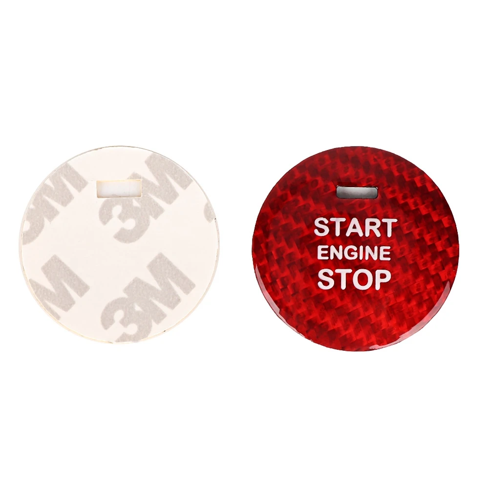 

Car Modification Carbon Fiber Ignition Start Button Trim Cover Fit for Mazda