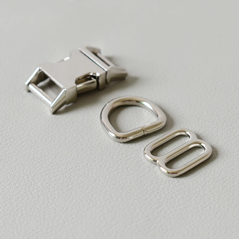 Traje 100 (hebilla de Metal anillos + juego de anillos + 8 D)(15mm) hebilla de Metal de aleaci&oacute;n de Zinc fabricantes para mochila Diy collares para mascotas hebillas de liberaci&oacute;n-0
