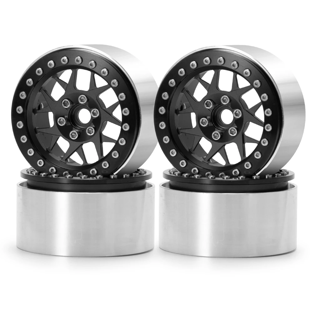 Высококачественные колесные диски 2 дюйма из сплава Beadlock RC 1:10 Rock Crawler ступицы для